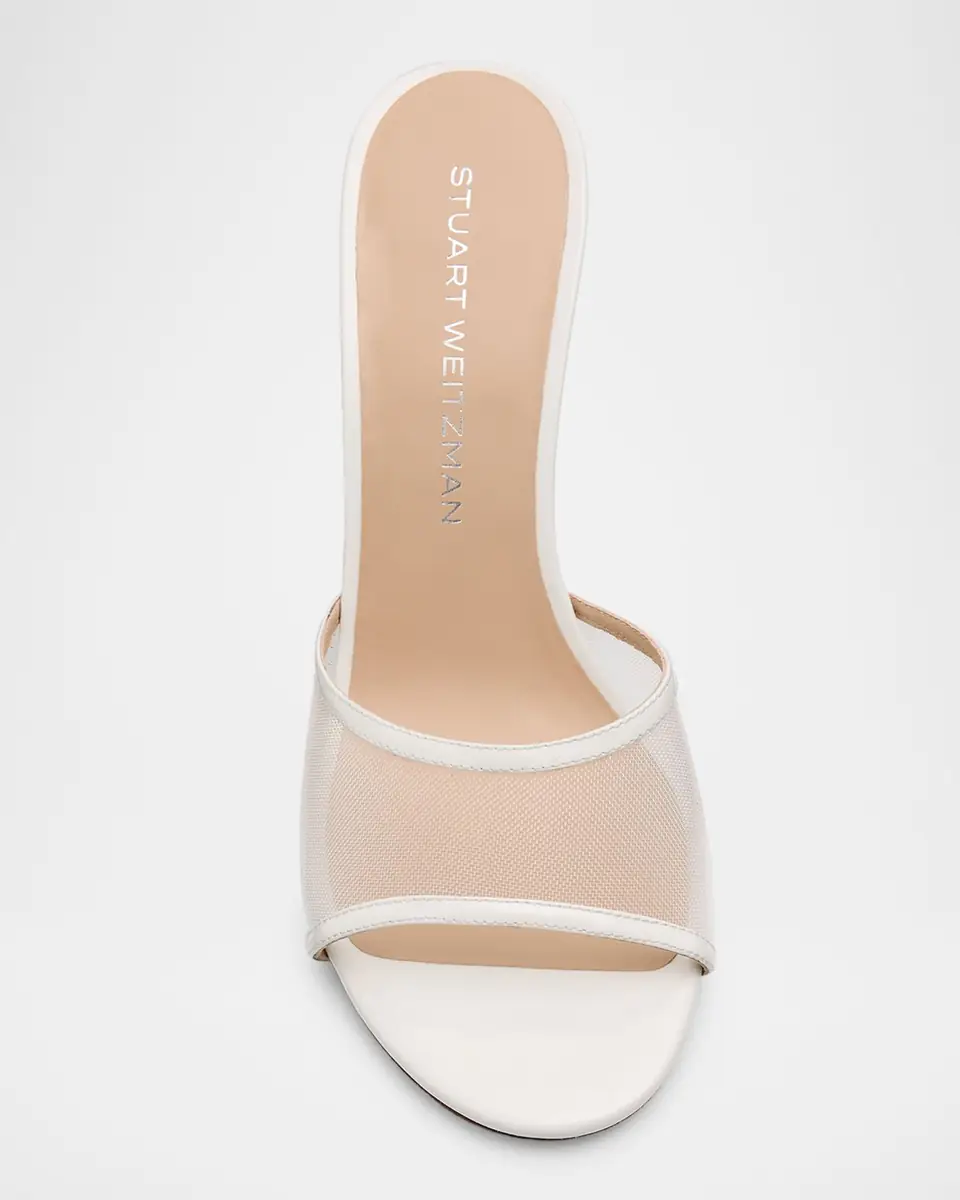 Stuart Weitzman 85mm Bareitall Mesh and Patent Leather Sandals | Thumbnail 6 Stuart Weitzman 85mm Bareitall Mesh and Patent Leather Sandals | Thumbnail 6