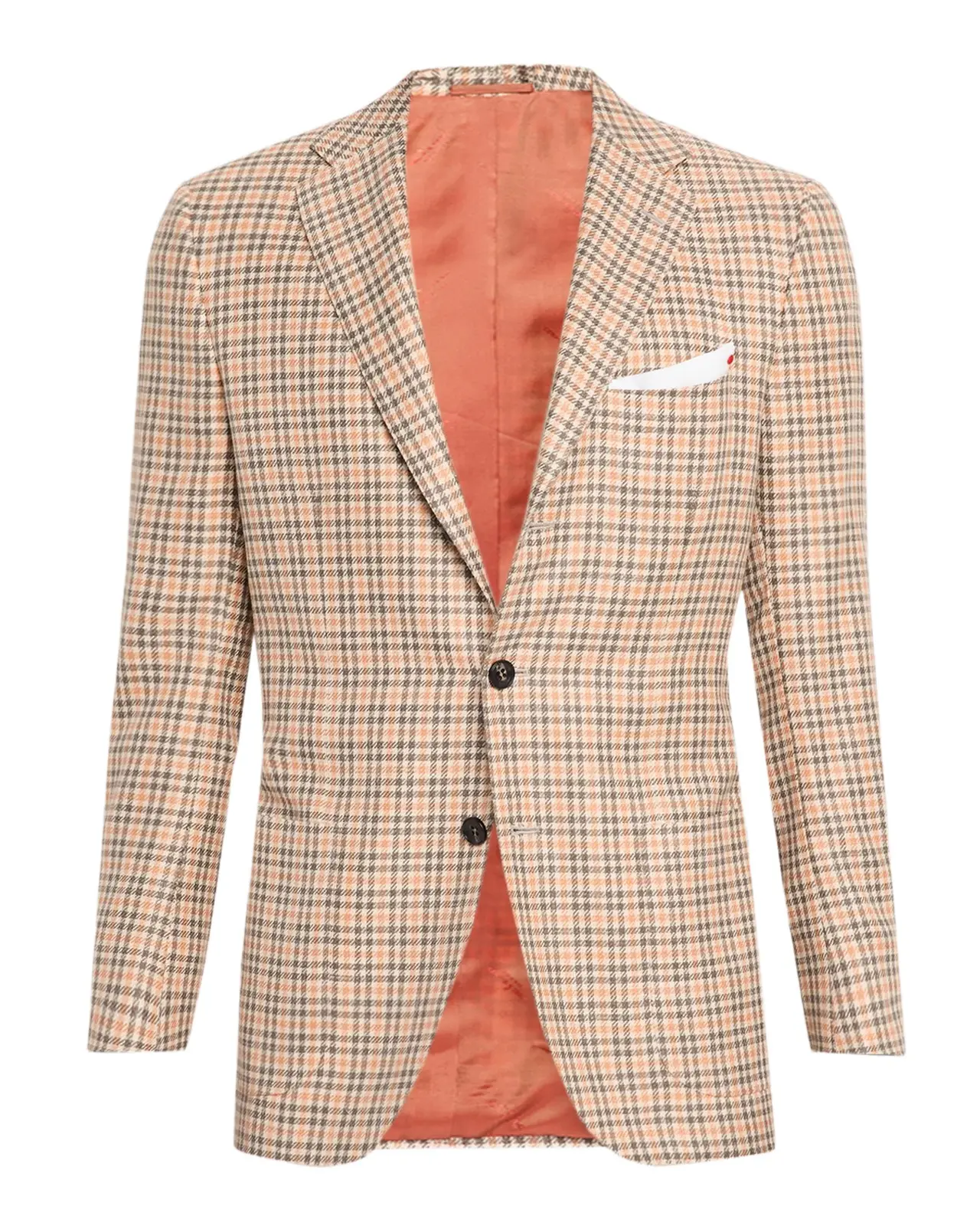 Kiton Men's Cashmere and Wool Houndstooth Plaid Sport Coat
