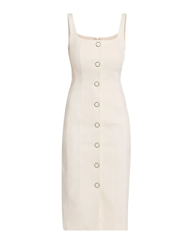 Liana Sleeveless Buttoned Midi Dress