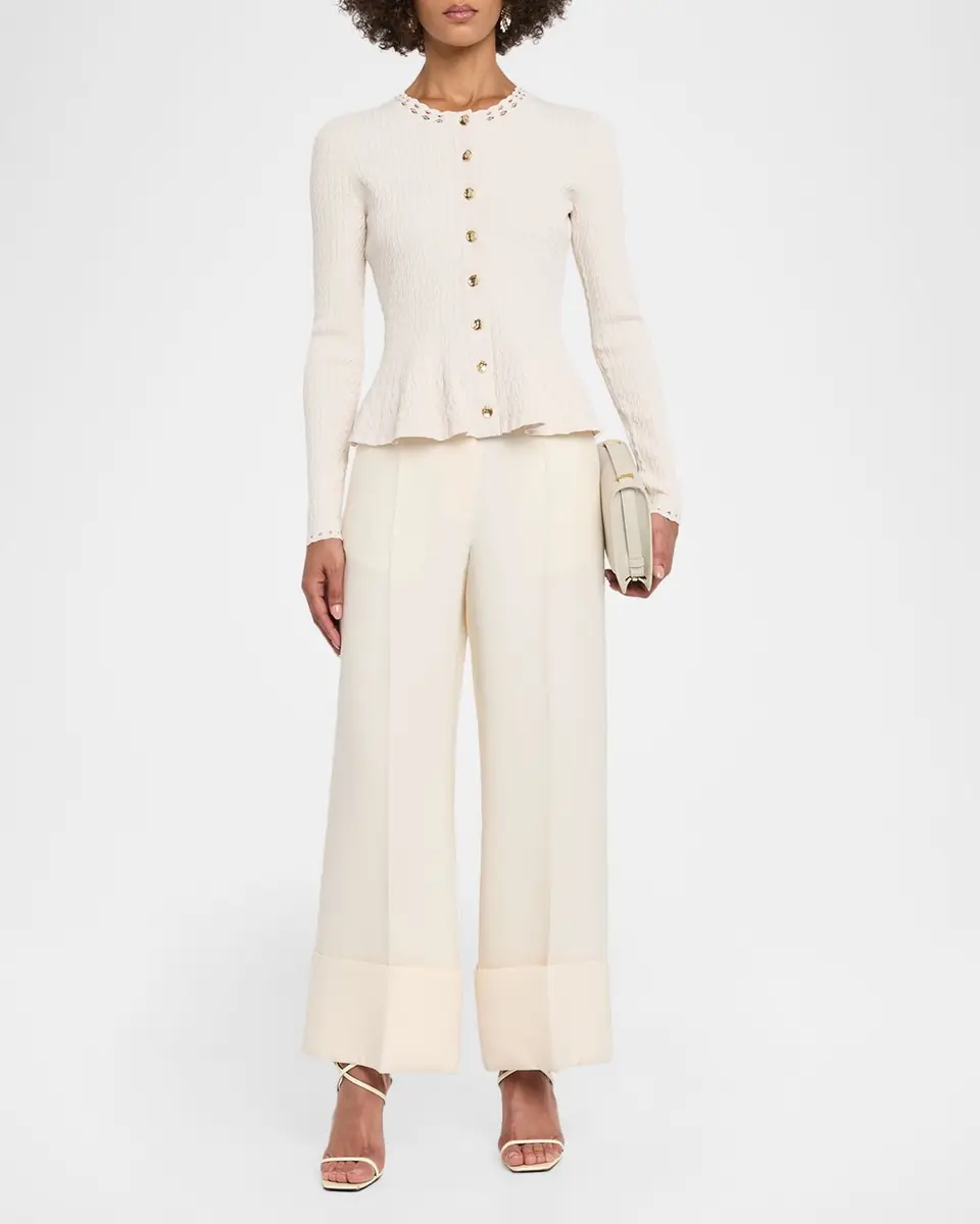 Jason Wu Collection Cable Knit Peplum Top | Thumbnail 2 Jason Wu Collection Cable Knit Peplum Top | Thumbnail 2