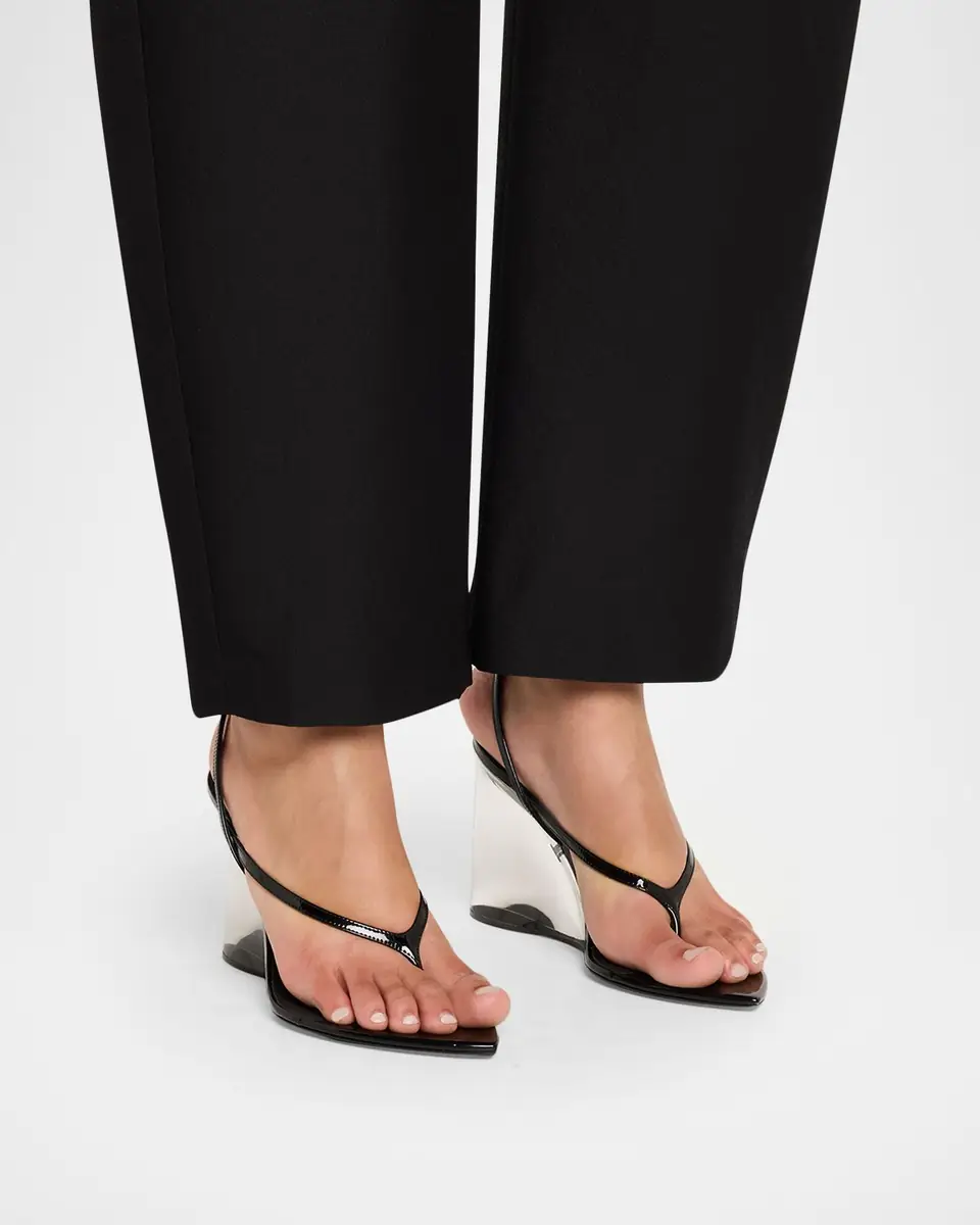 Alaïa 90mm Patent Leather Wedge Sandals | Thumbnail 2 Alaïa 90mm Patent Leather Wedge Sandals | Thumbnail 2