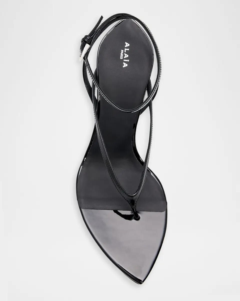 Alaïa 90mm Patent Leather Wedge Sandals | Thumbnail 6 Alaïa 90mm Patent Leather Wedge Sandals | Thumbnail 6
