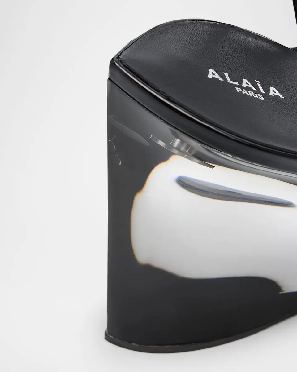 Alaïa 90mm Patent Leather Wedge Sandals | Thumbnail 7 Alaïa 90mm Patent Leather Wedge Sandals | Thumbnail 7