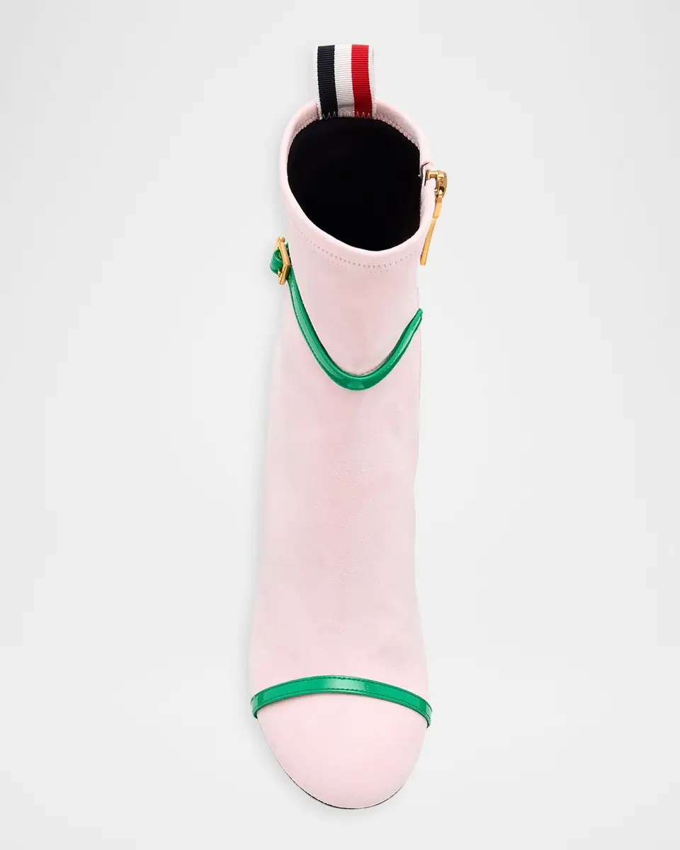 Thom Browne 105mm Trompe L 'oeil Suede Booties | Thumbnail 6 Thom Browne 105mm Trompe L 'oeil Suede Booties | Thumbnail 6