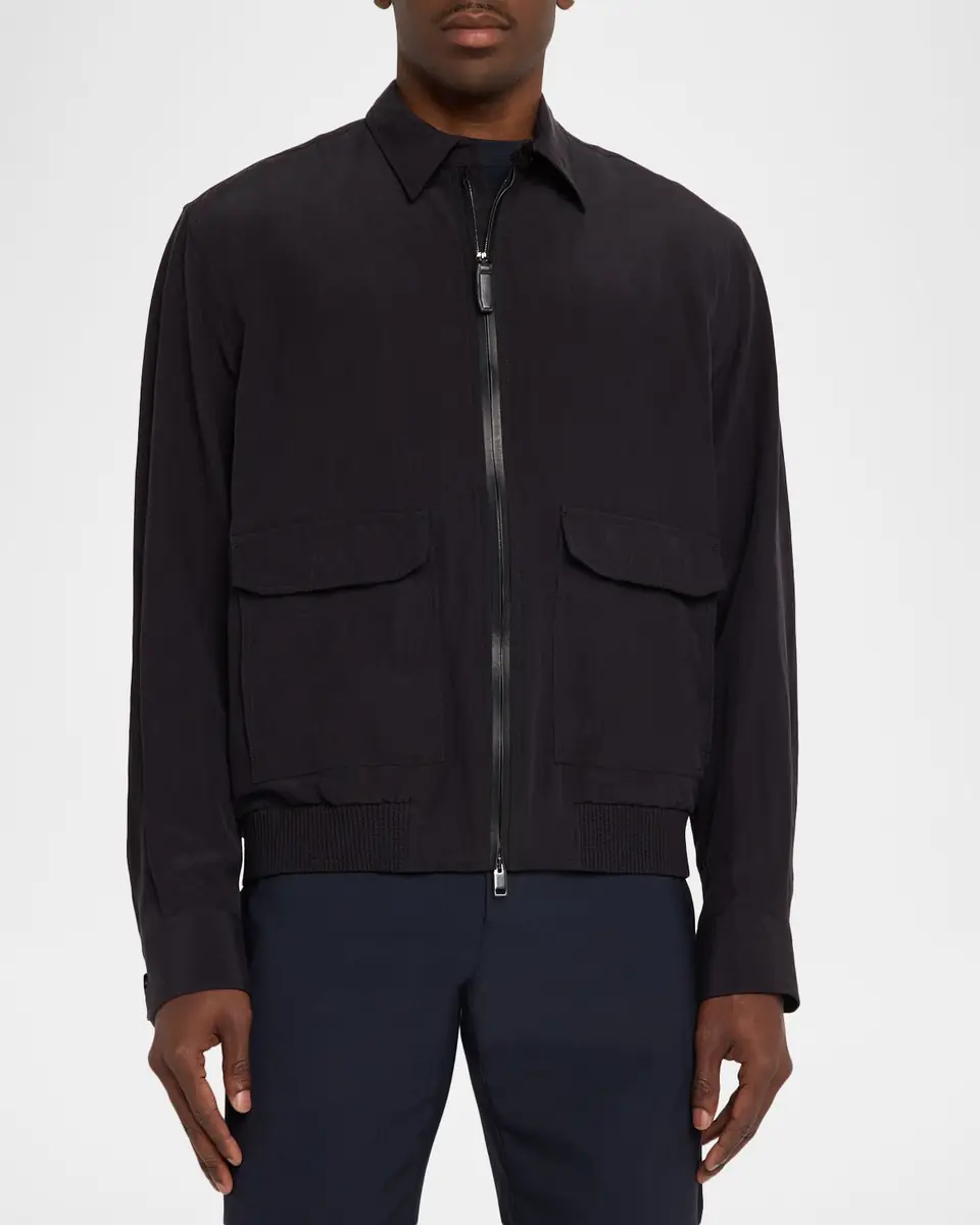 Brioni Men's Cotton Performa Shirt Blouson | Thumbnail 4 Brioni Men's Cotton Performa Shirt Blouson | Thumbnail 4