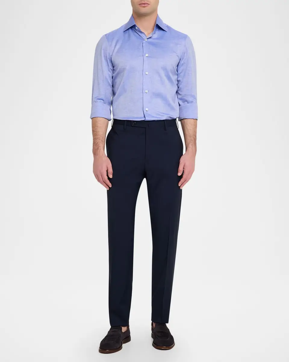 Incotex Men's Slim-Fit Tropical Wool Trousers | Thumbnail 2