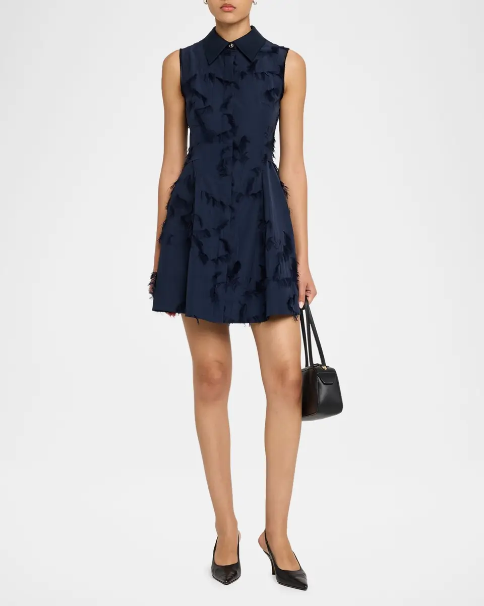 Jason Wu Collection Sleeveless Fringed Cotton Fil Coupe Mini Shirtdress | Thumbnail 2 Jason Wu Collection Sleeveless Fringed Cotton Fil Coupe Mini Shirtdress | Thumbnail 2