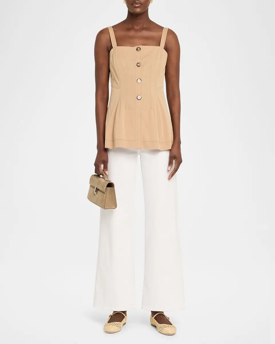 Veronica Beard Kariselle Sleeveless Square-Neck Top | Thumbnail 2 Veronica Beard Kariselle Sleeveless Square-Neck Top | Thumbnail 2