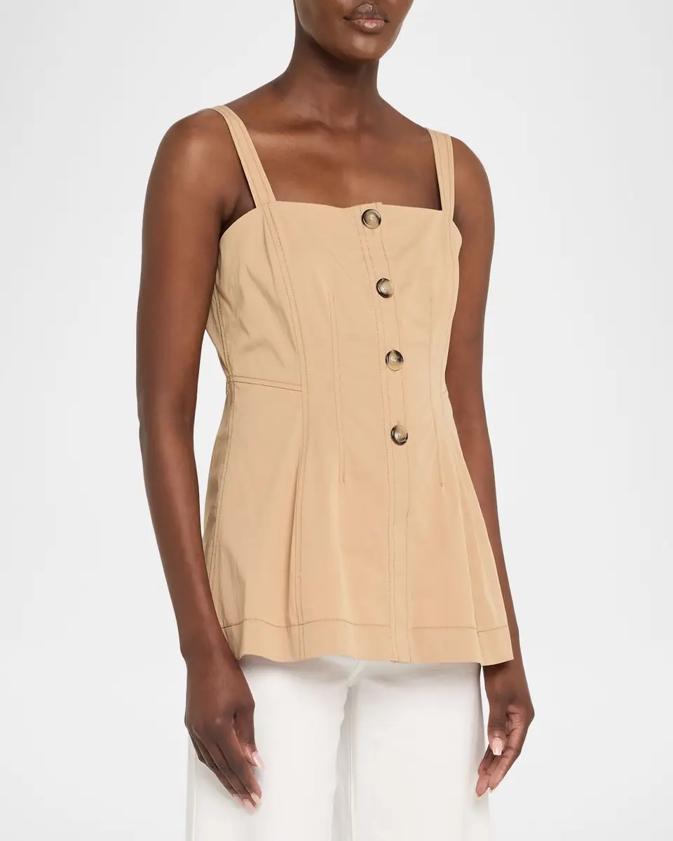 Veronica Beard Kariselle Sleeveless Square-Neck Top | Thumbnail 4 Veronica Beard Kariselle Sleeveless Square-Neck Top | Thumbnail 4