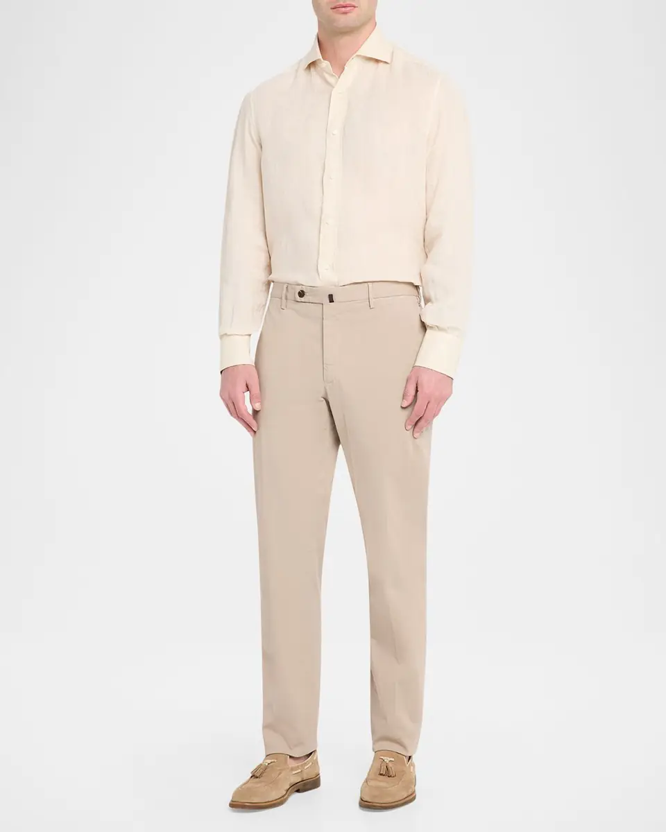 Incotex Men's Pressed-Crease Cotton Trousers | Thumbnail 2 Incotex Men's Pressed-Crease Cotton Trousers | Thumbnail 2