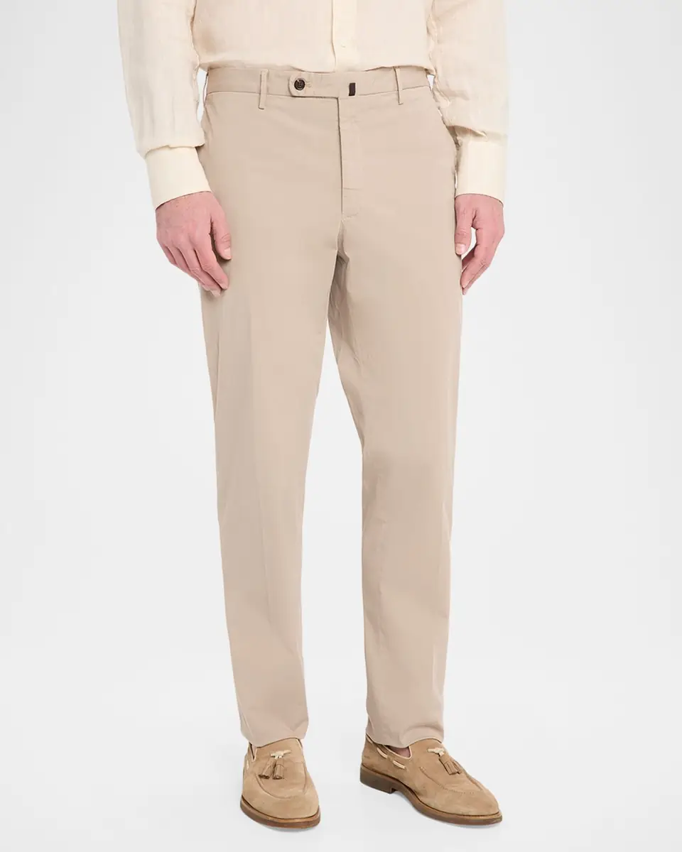 Incotex Men's Pressed-Crease Cotton Trousers | Thumbnail 4 Incotex Men's Pressed-Crease Cotton Trousers | Thumbnail 4