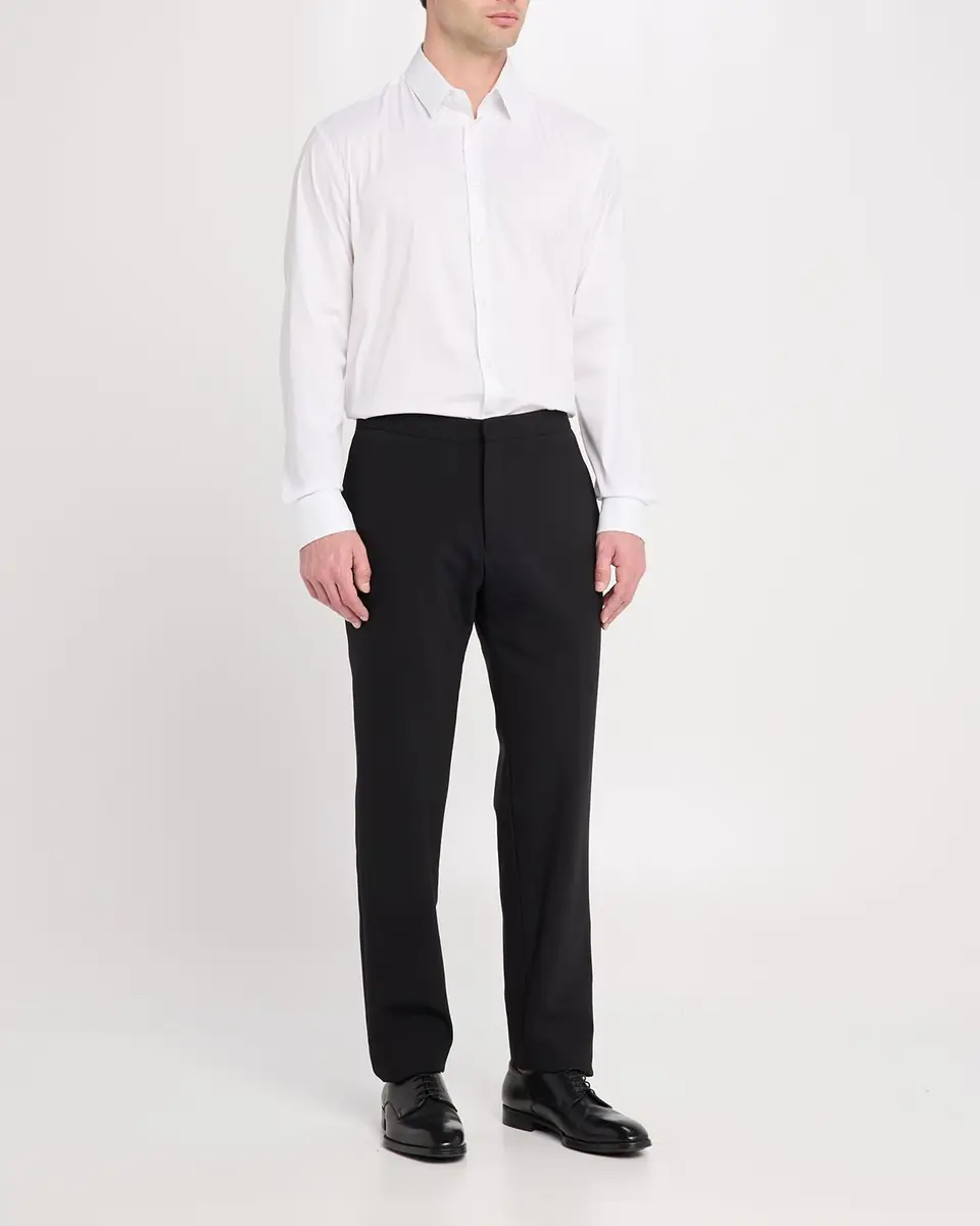 Giorgio Armani Men's Solid Stretch Poplin Sport Shirt | Thumbnail 2 Giorgio Armani Men's Solid Stretch Poplin Sport Shirt | Thumbnail 2