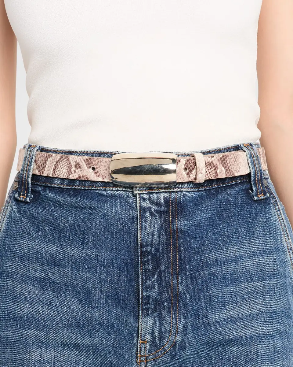 L'Agence x Streets Ahead Marlowe Snake-Embossed Leather Belt | Thumbnail 2 L'Agence x Streets Ahead Marlowe Snake-Embossed Leather Belt | Thumbnail 2