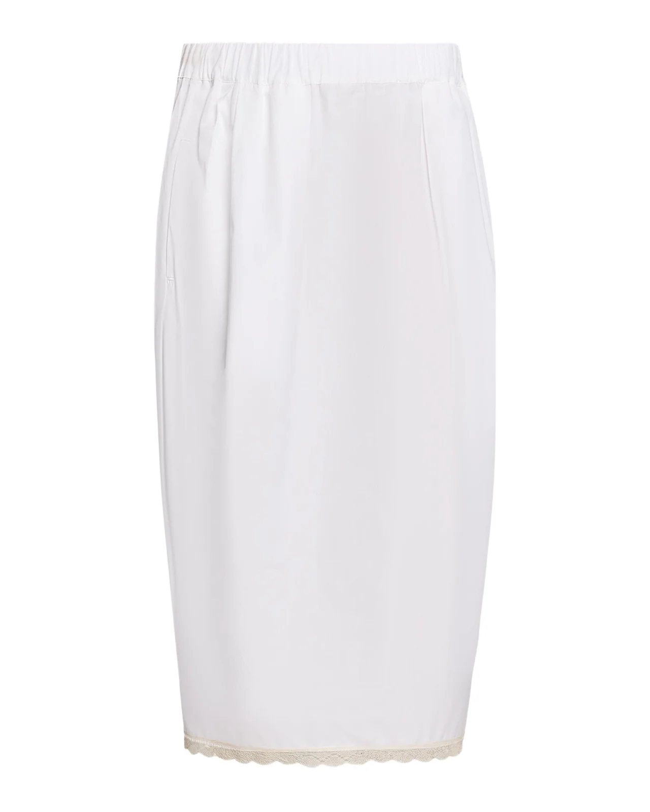 Lace-Trim Midi Tulip Skirt Lace-Trim Midi Tulip Skirt