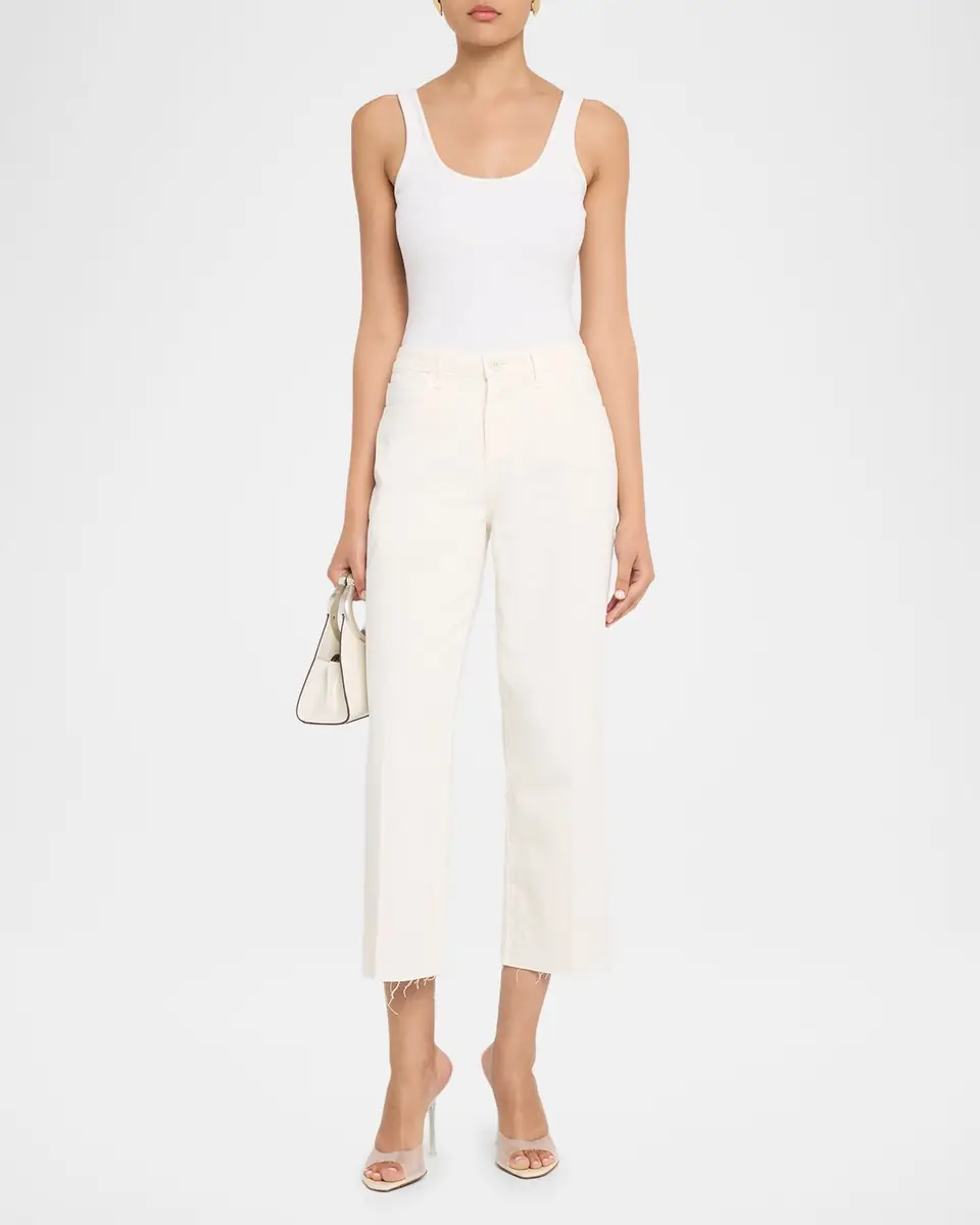 L'Agence Wanda High-Rise Cropped Wide Jeans | Thumbnail 2 L'Agence Wanda High-Rise Cropped Wide Jeans | Thumbnail 2