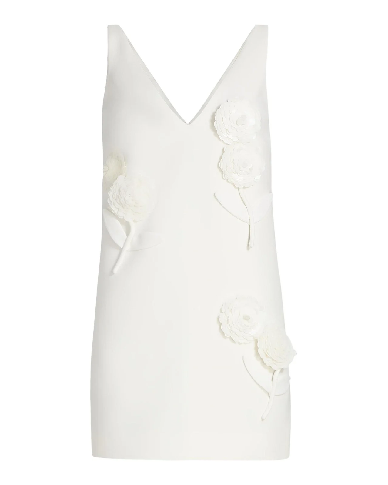 Embellished Flower Crepe Mini Dress Embellished Flower Crepe Mini Dress