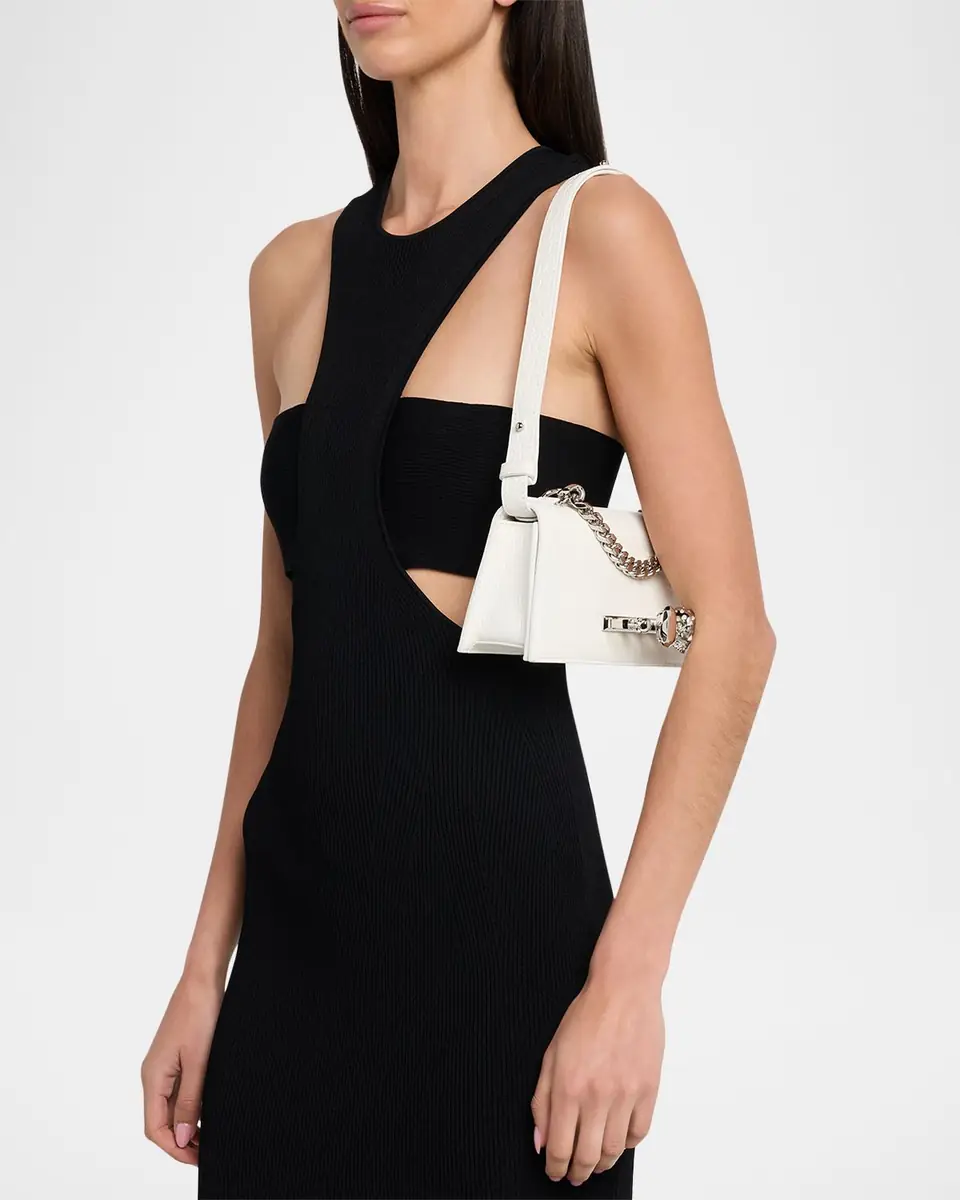 Alexander McQueen Jeweled Croc-Embossed Leather Shoulder Bag | Thumbnail 5 Alexander McQueen Jeweled Croc-Embossed Leather Shoulder Bag | Thumbnail 5