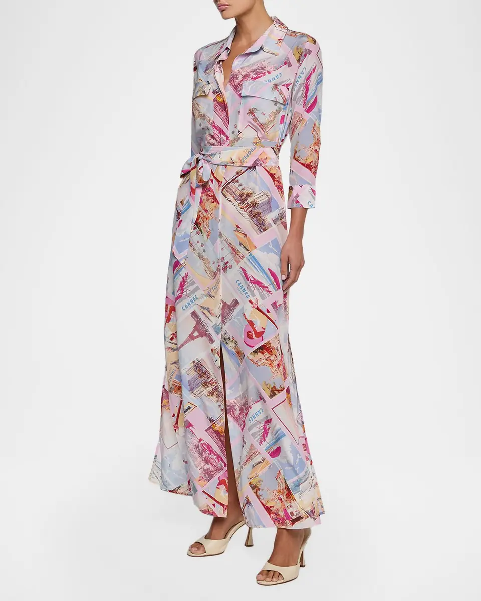 L'Agence Cameron Maxi Shirtdress | Thumbnail 4 L'Agence Cameron Maxi Shirtdress | Thumbnail 4