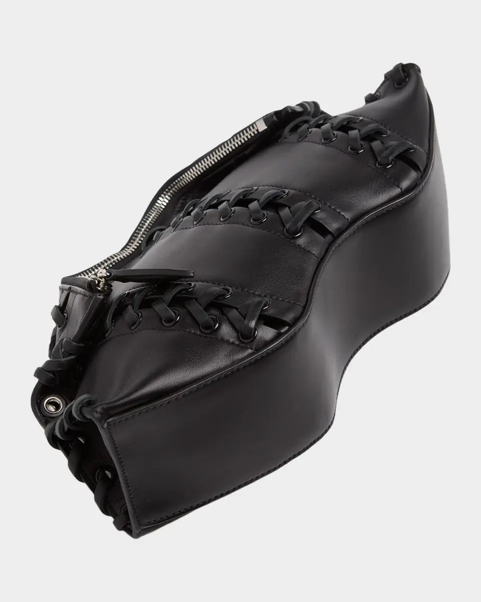 Alexander McQueen Lace-Up Corset Leather Shoulder Bag | Thumbnail 5 Alexander McQueen Lace-Up Corset Leather Shoulder Bag | Thumbnail 5
