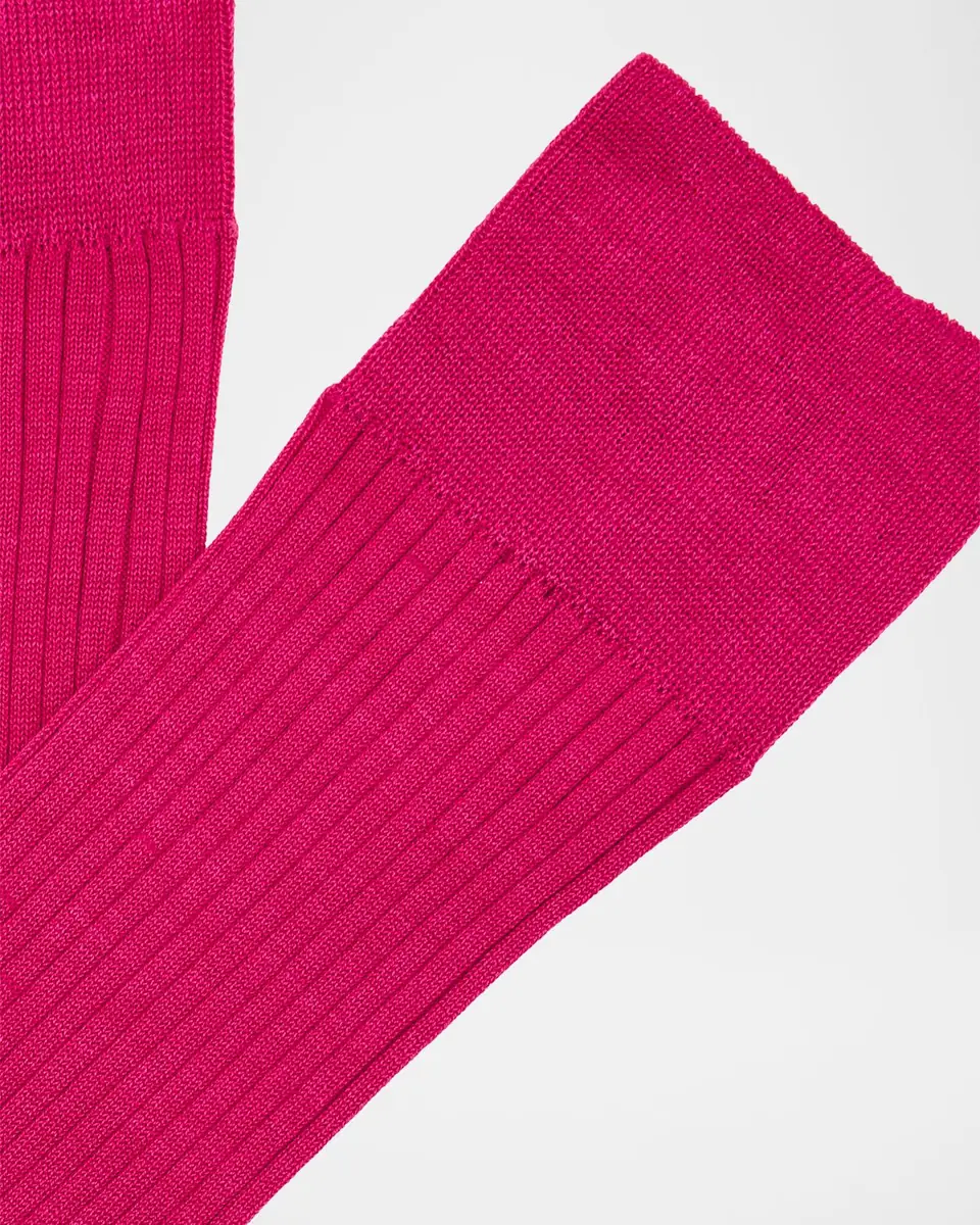 Pantherella Men's Danvers Ribbed Cotton Mid-Calf Socks | Thumbnail 2