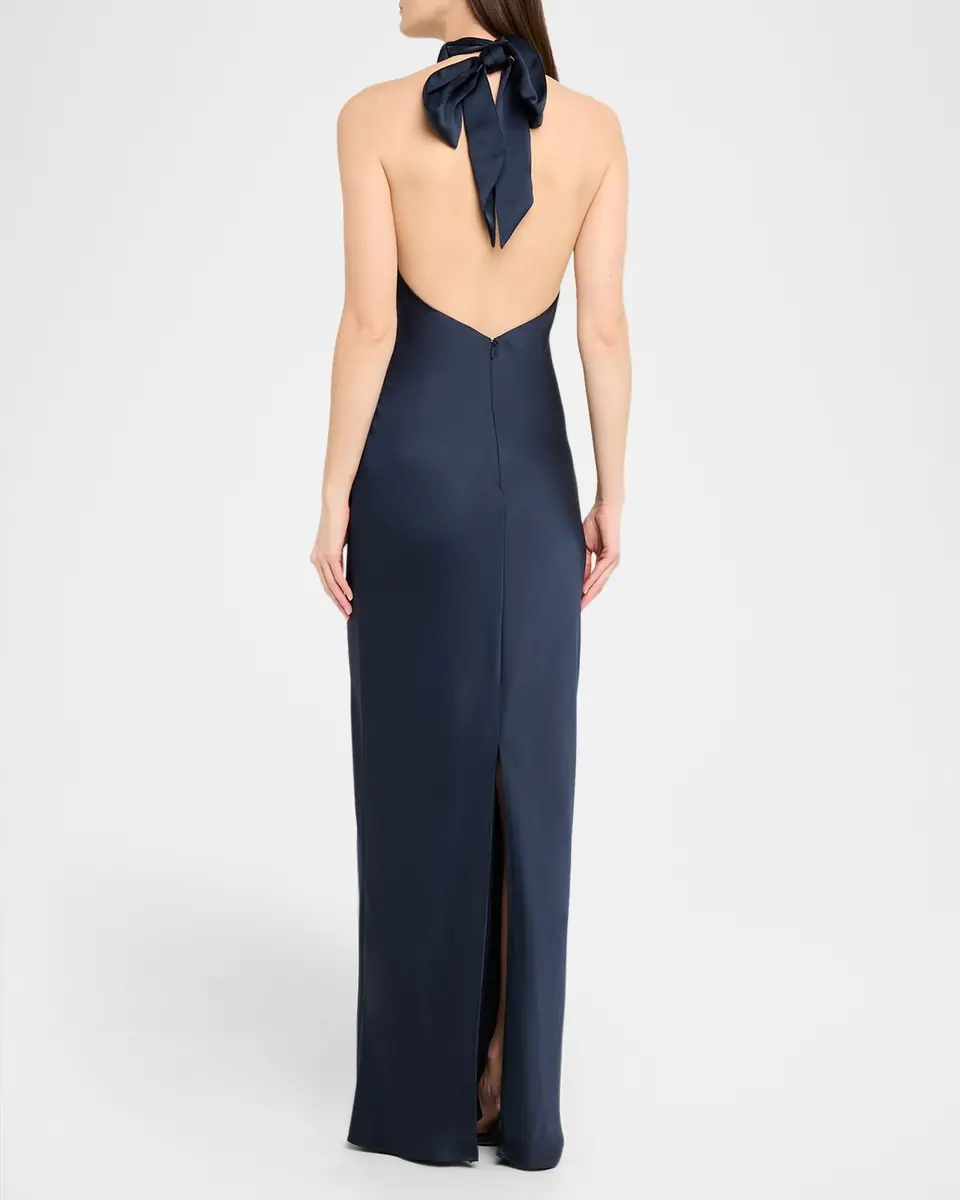 Ramy Brook Tatiana Low-Cut Halter Column Gown | Thumbnail 3 Ramy Brook Tatiana Low-Cut Halter Column Gown | Thumbnail 3