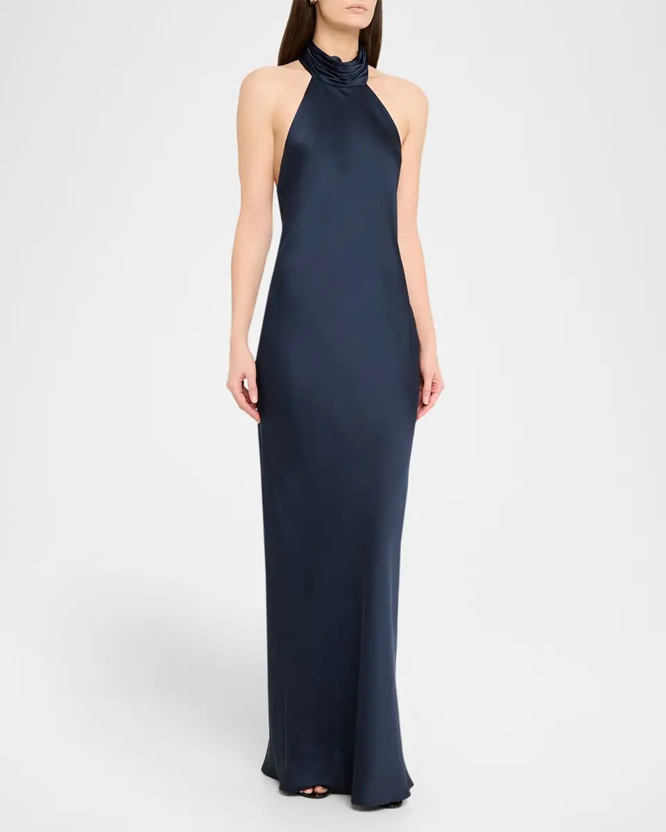 Ramy Brook Tatiana Low-Cut Halter Column Gown | Thumbnail 4 Ramy Brook Tatiana Low-Cut Halter Column Gown | Thumbnail 4