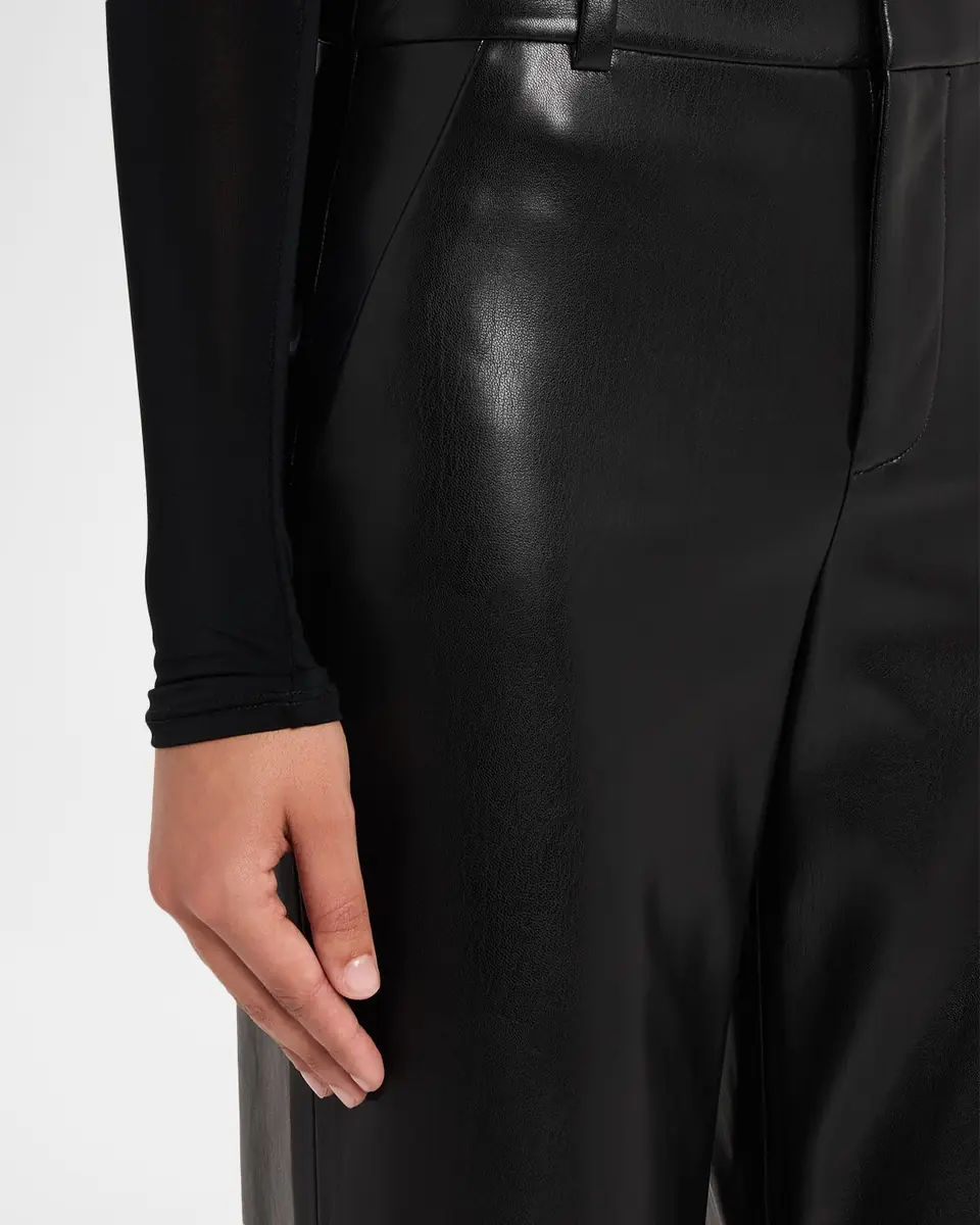 Alice + Olivia Alexander Vegan Leather Cuffed Pants | Thumbnail 5