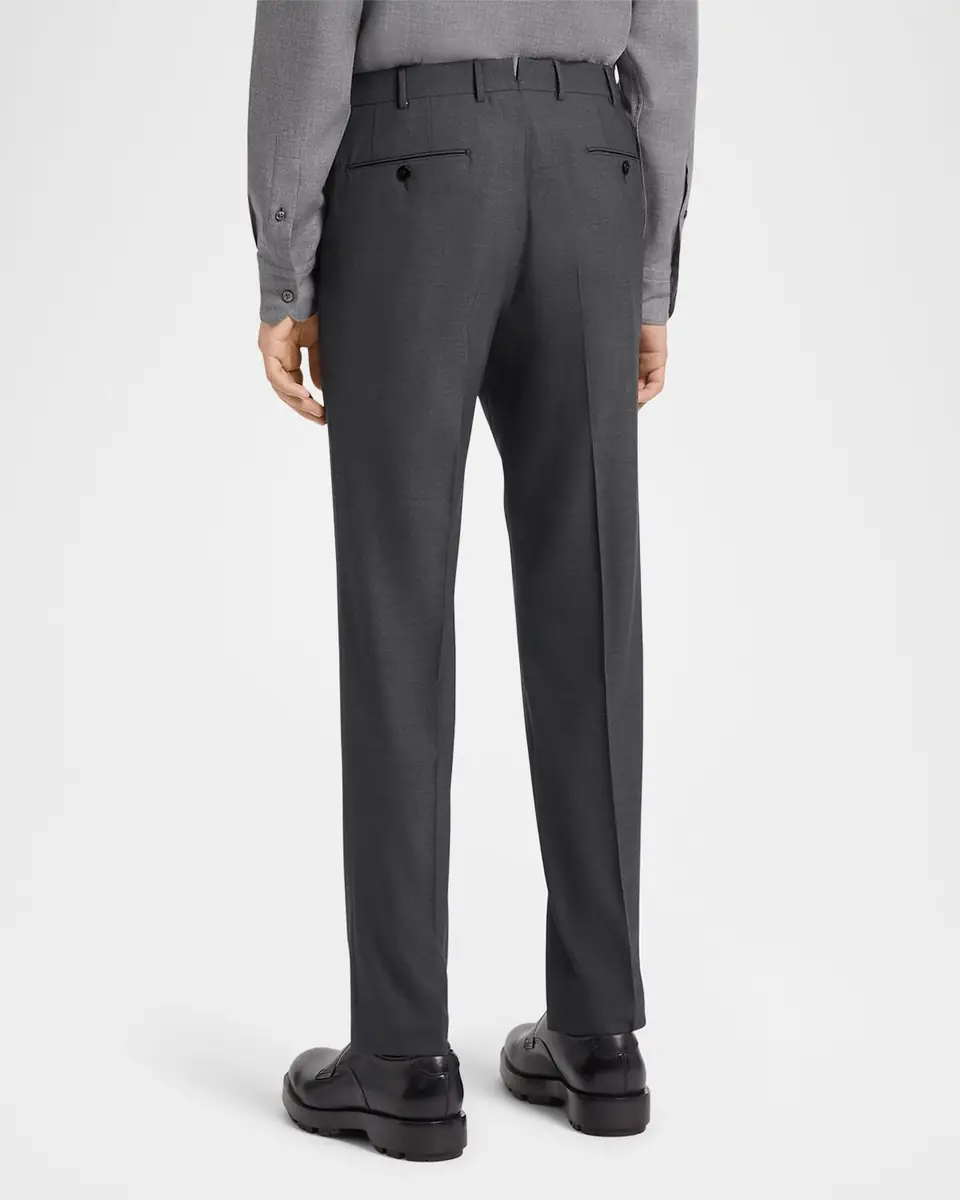 Zegna Men's High Performance Flat-Front Trousers | Thumbnail 3 Zegna Men's High Performance Flat-Front Trousers | Thumbnail 3