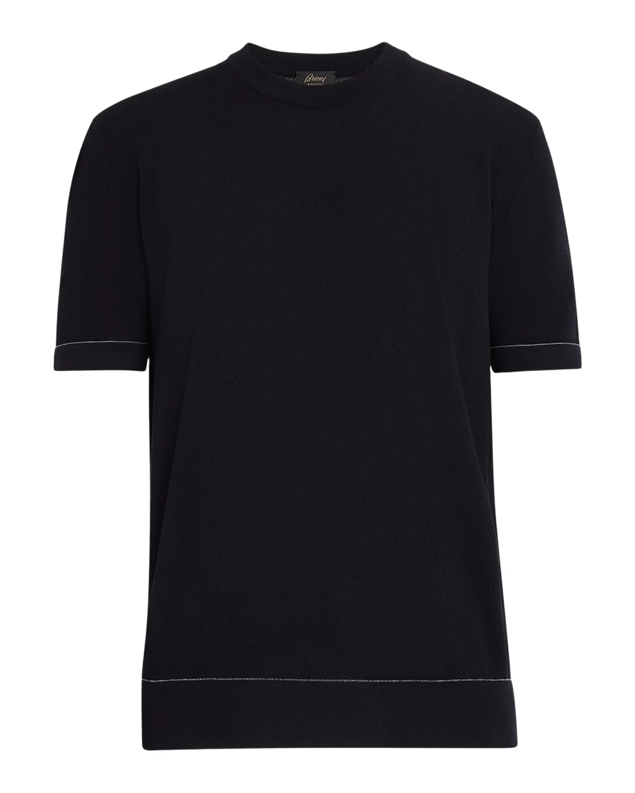 Men's Sea Island Cotton Short-Sleeve Crewneck Sweater Men's Sea Island Cotton Short-Sleeve Crewneck Sweater