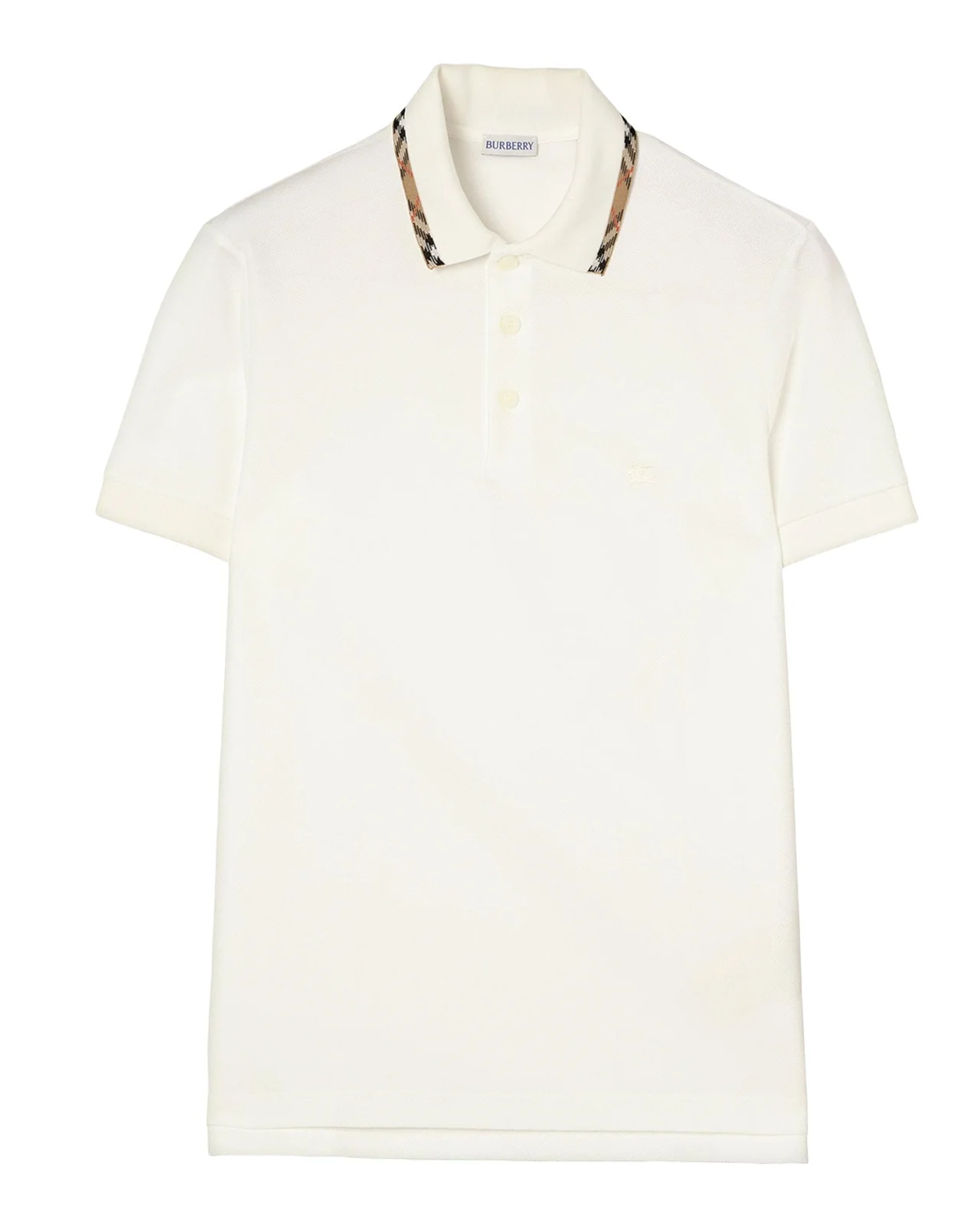 Burberry Men's Slim Fit Check-Placket Pique Polo Shirt