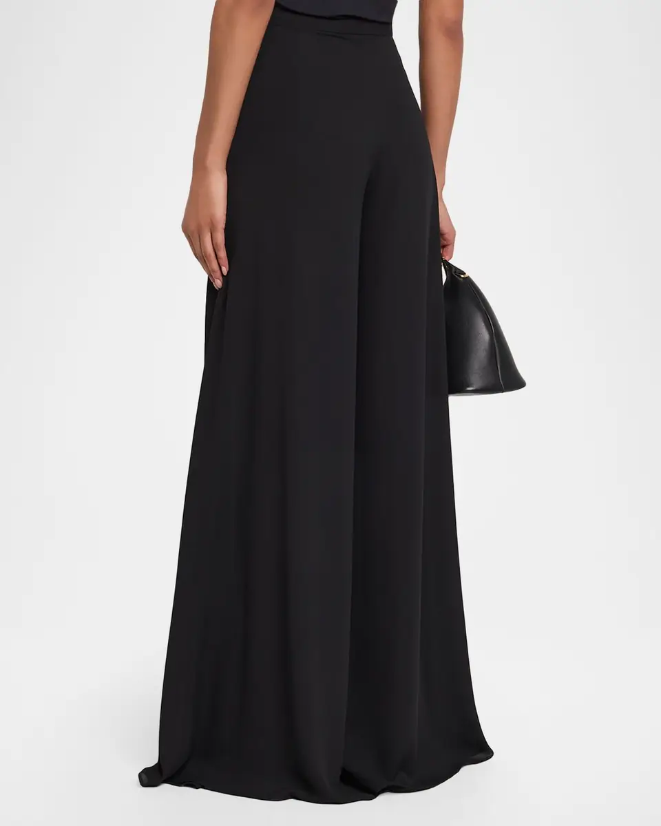 Lapointe Georgette Wide-Leg Pants with Pockets | Thumbnail 3 Lapointe Georgette Wide-Leg Pants with Pockets | Thumbnail 3