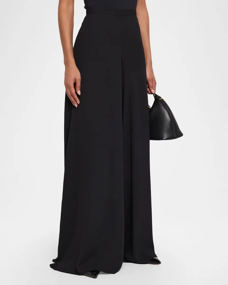 Lapointe Georgette Wide-Leg Pants with Pockets | Thumbnail 4 Lapointe Georgette Wide-Leg Pants with Pockets | Thumbnail 4