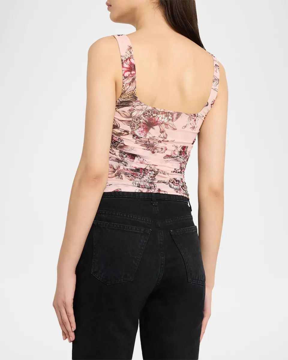 L'Agence Rasha Shirred Tank Top | Thumbnail 3 L'Agence Rasha Shirred Tank Top | Thumbnail 3