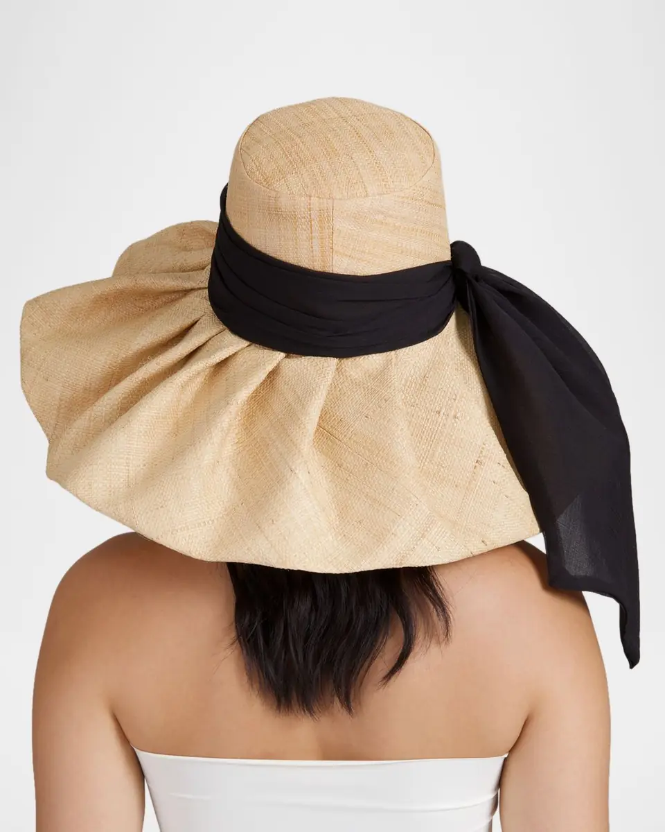 Eugenia Kim Bella Raffia Sun Hat with Chiffon Scarf | Thumbnail 3 Eugenia Kim Bella Raffia Sun Hat with Chiffon Scarf | Thumbnail 3