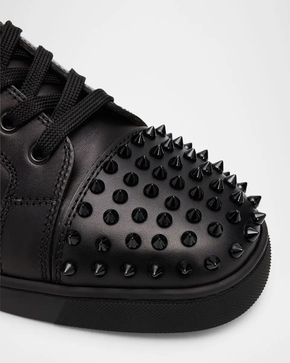 Christian Louboutin Men's Louis Junior Spikes Leather Low-Top Sneakers | Thumbnail 5 Christian Louboutin Men's Louis Junior Spikes Leather Low-Top Sneakers | Thumbnail 5