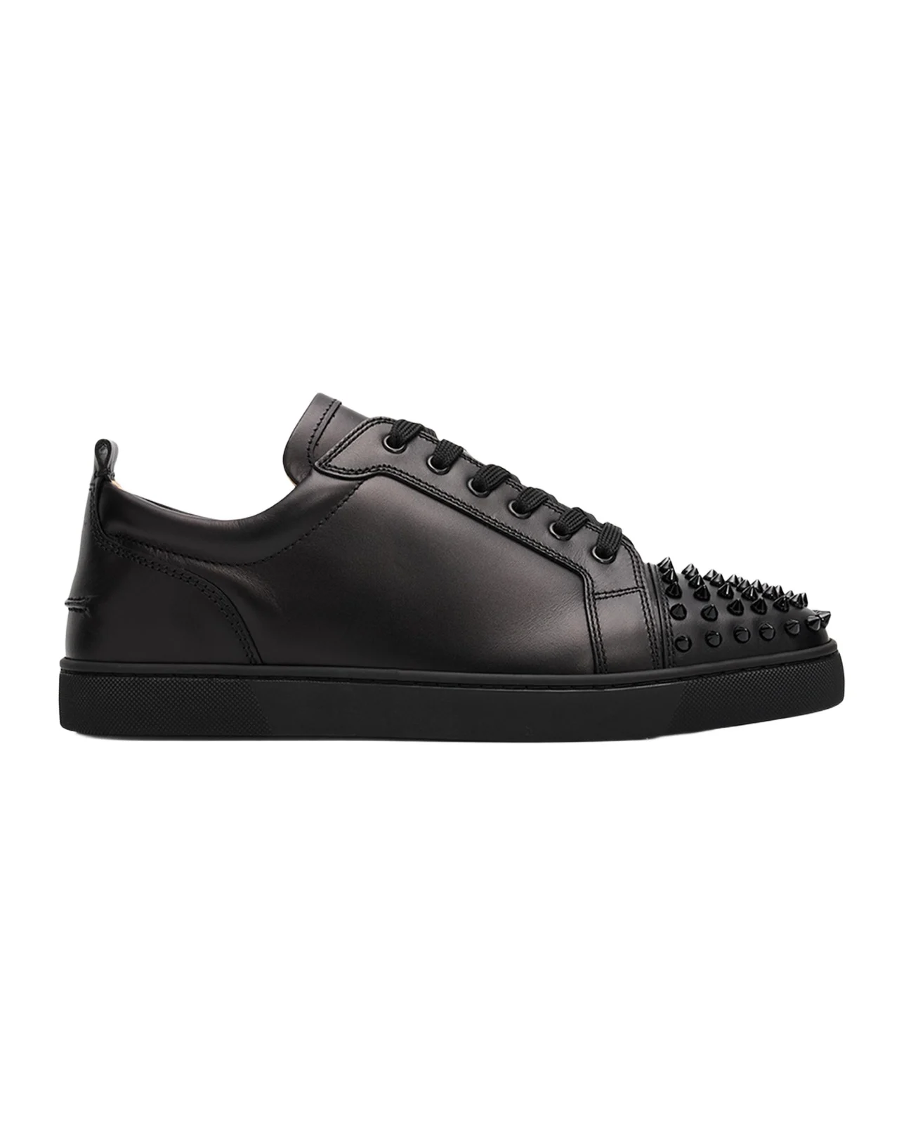 Christian Louboutin Men's Louis Junior Spikes Leather Low-Top Sneakers