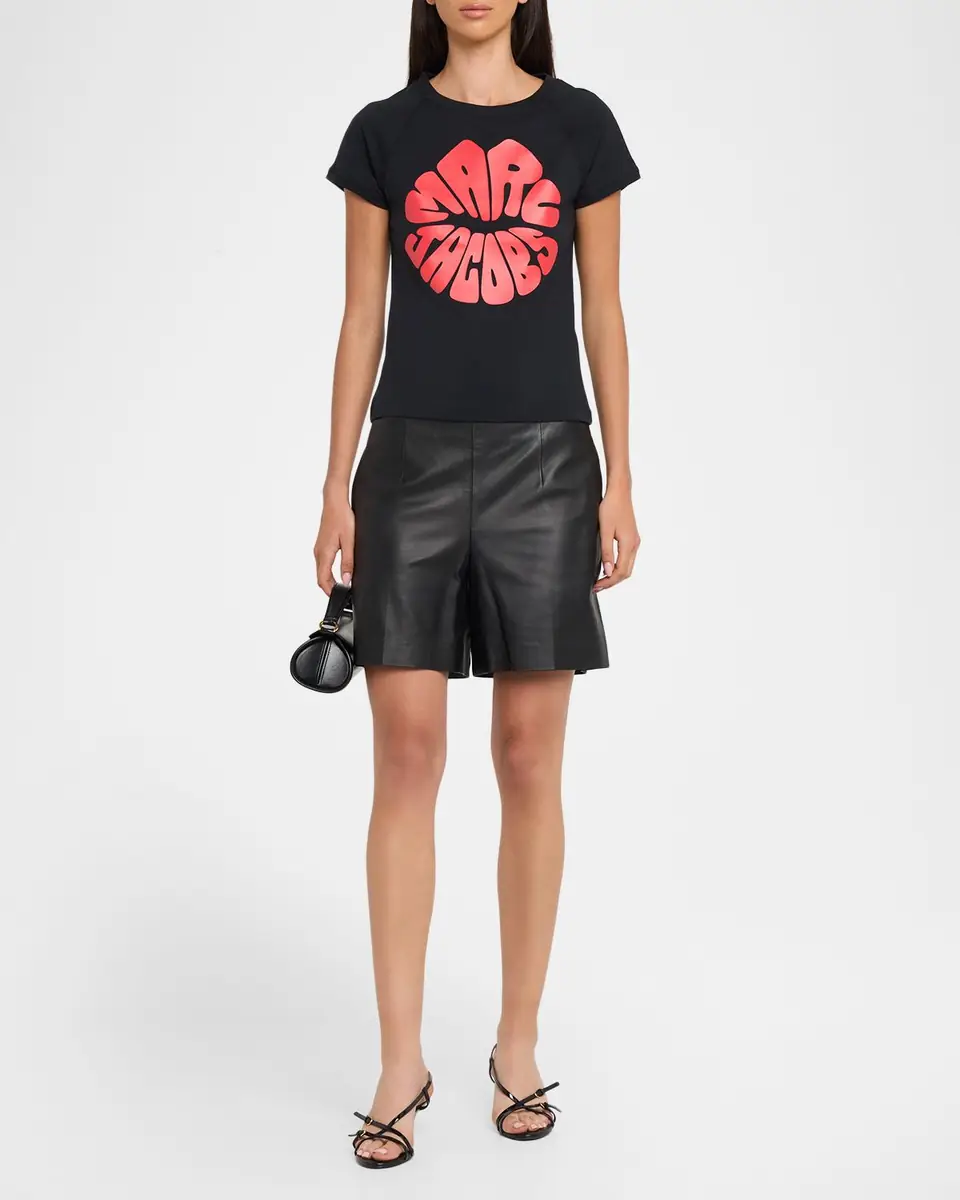 Marc Jacobs Marc Kiss Logo Shrunken T-Shirt | Thumbnail 2