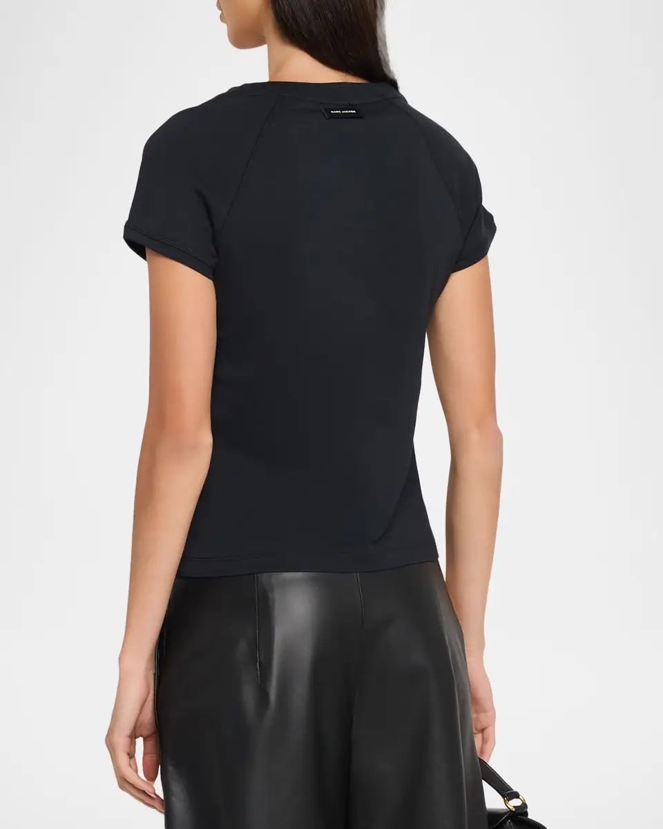 Marc Jacobs Marc Kiss Logo Shrunken T-Shirt | Thumbnail 3