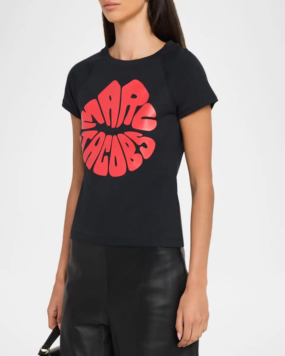 Marc Jacobs Marc Kiss Logo Shrunken T-Shirt | Thumbnail 4