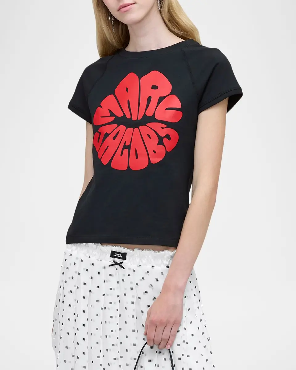 Marc Jacobs Marc Kiss Logo Shrunken T-Shirt | Thumbnail 7