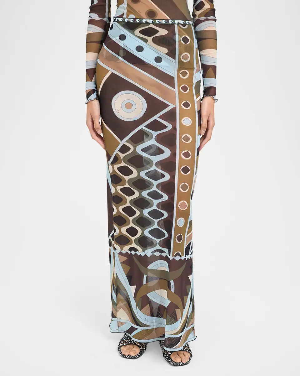 PUCCI Vivara Tulle Maxi Skirt | Thumbnail 4 PUCCI Vivara Tulle Maxi Skirt | Thumbnail 4