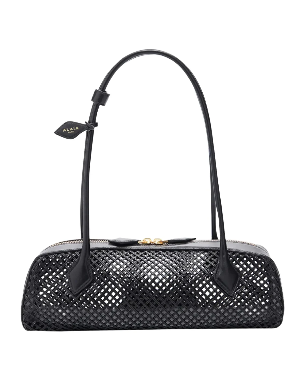 Alaïa Le Teckel Medium Leather Net Shoulder Bag