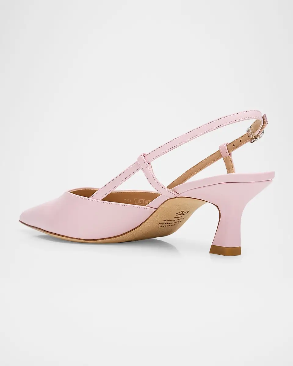 Stuart Weitzman 50mm Vinnie Leather Slingback Pumps | Thumbnail 4 Stuart Weitzman 50mm Vinnie Leather Slingback Pumps | Thumbnail 4