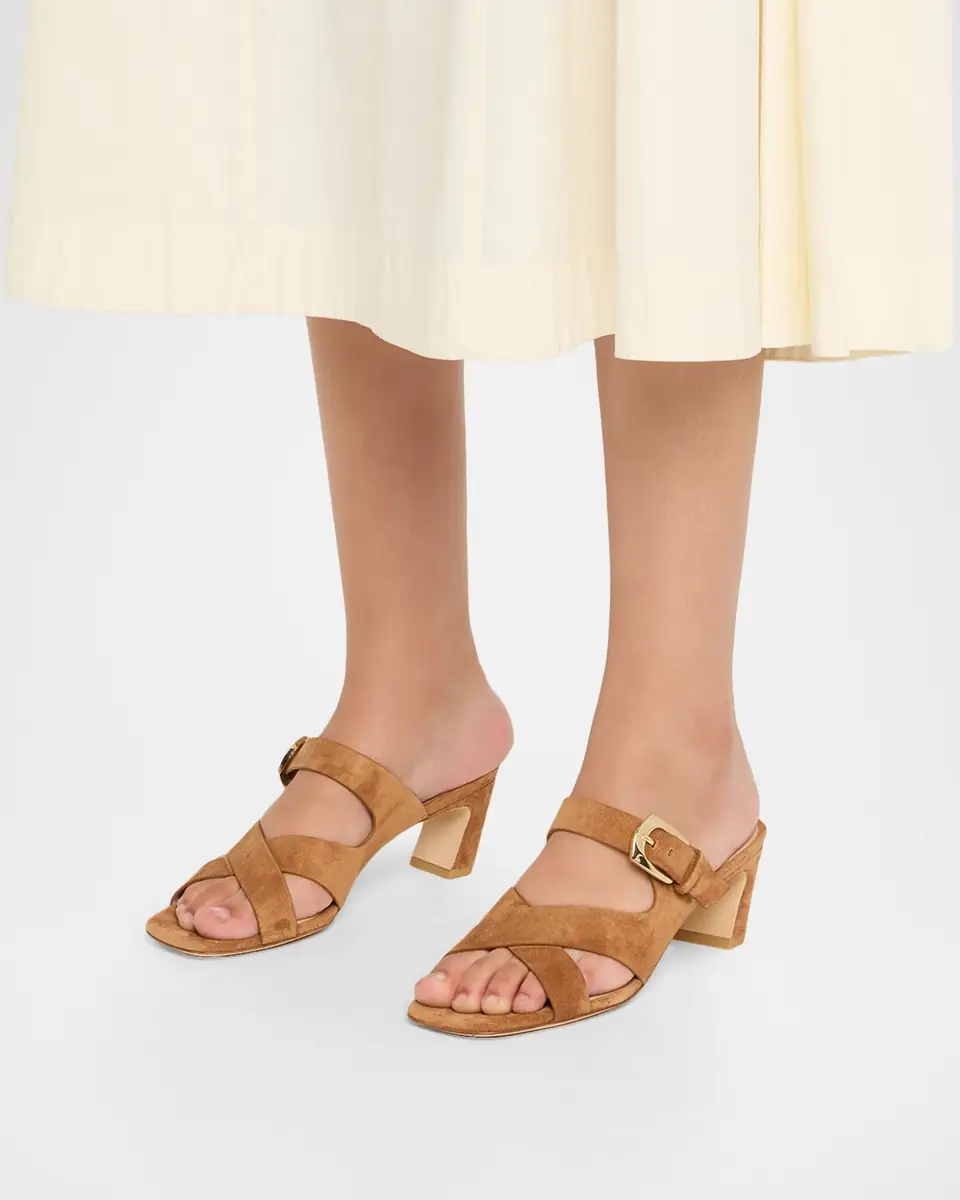 Stuart Weitzman 50mm Sai Suede Slide Sandals | Thumbnail 2 Stuart Weitzman 50mm Sai Suede Slide Sandals | Thumbnail 2