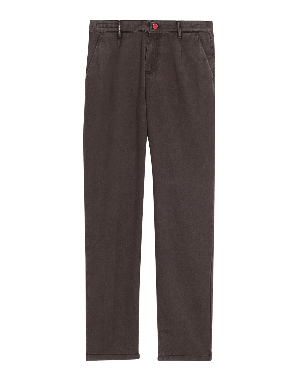 Kiton Men's Washed-Effect Wool Four-Pocket Pants
