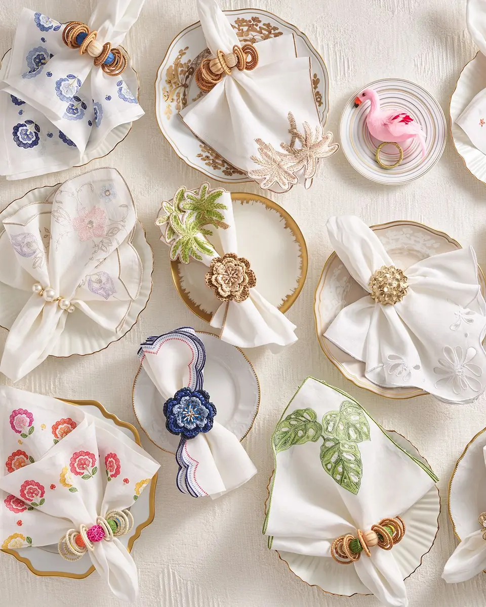 Kim Seybert Printemps Embroidered Napkin | Thumbnail 3