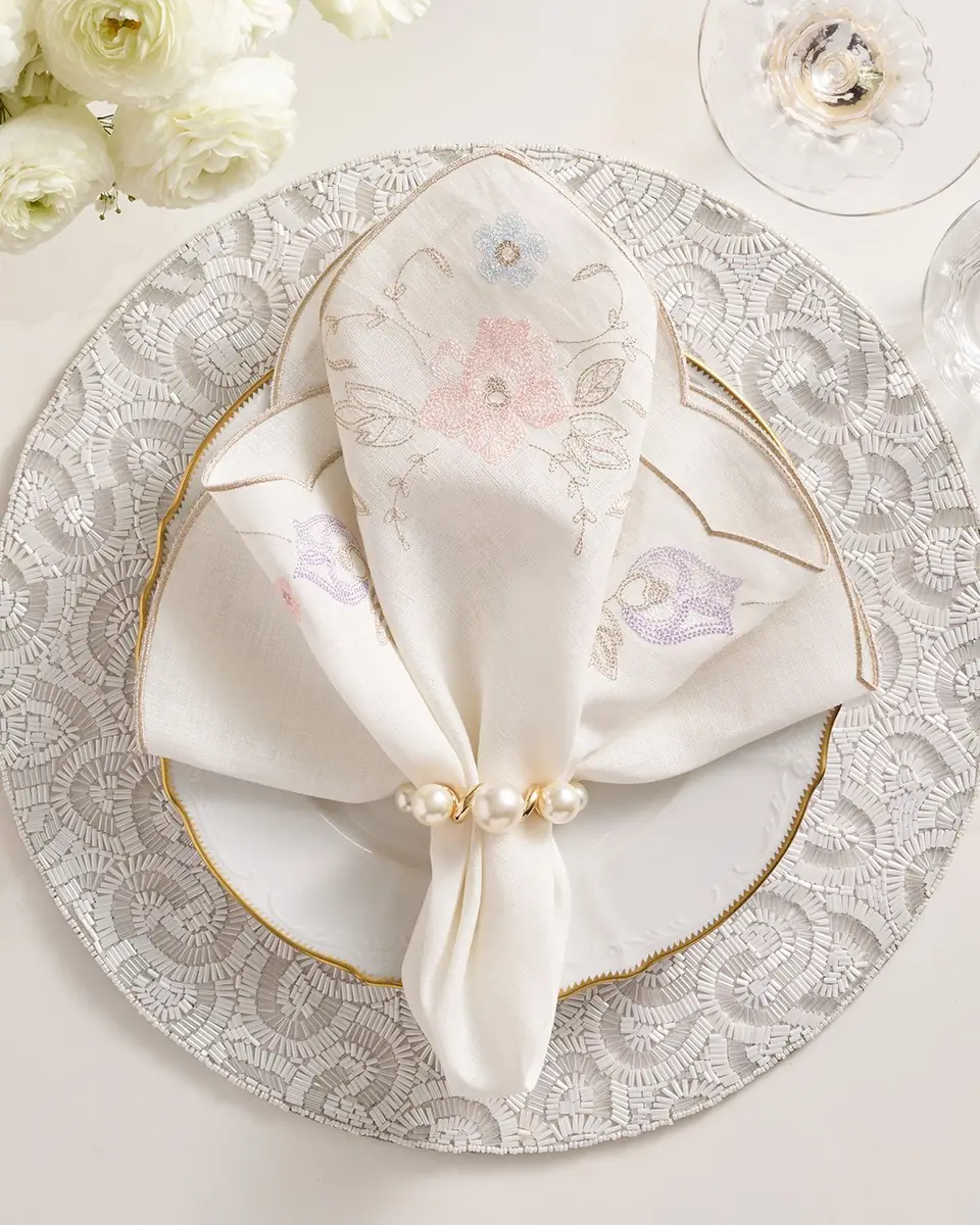 Kim Seybert Printemps Embroidered Napkin | Thumbnail 4