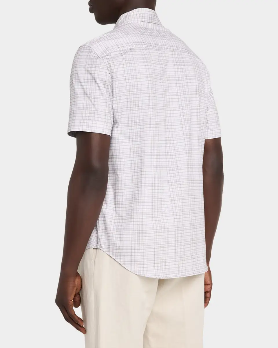 Bugatchi Men's Miles OoohCotton Plaid Short-Sleeve Shirt | Thumbnail 3 Bugatchi Men's Miles OoohCotton Plaid Short-Sleeve Shirt | Thumbnail 3