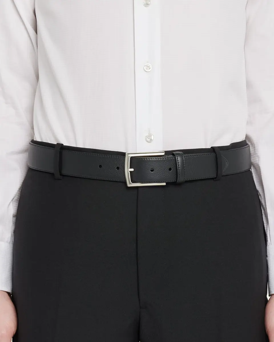 Simonnot Godard Men's Luma Matte Leather Belt | Thumbnail 2 Simonnot Godard Men's Luma Matte Leather Belt | Thumbnail 2