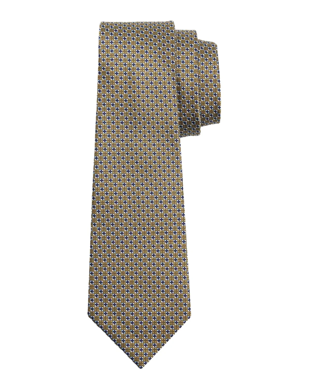 Men's Micro-Geometric Silk Jacquard Tie